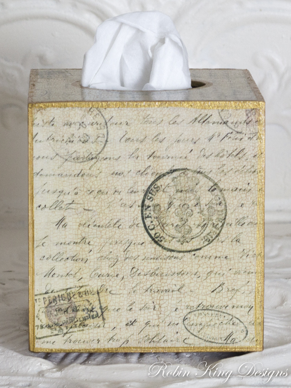 antique tissue box cover