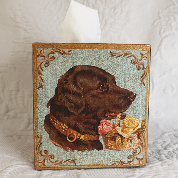 Chocolate Lab Tissue Box Cover