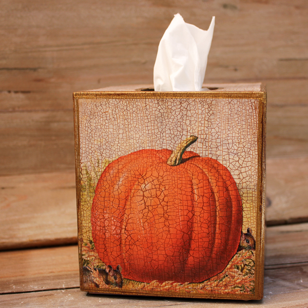 Pumpkin and Mice Tissue Box Cover